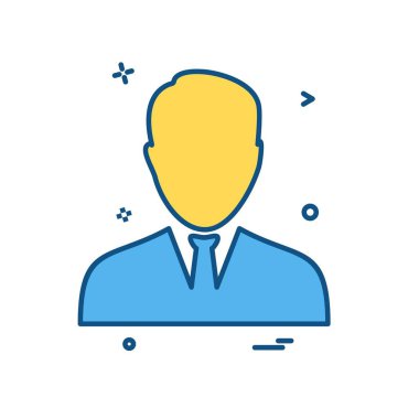 Avatar erkek simge tasarım vektörü