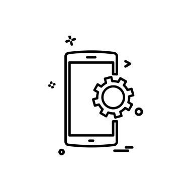 Mobil simge tasarım vektörü