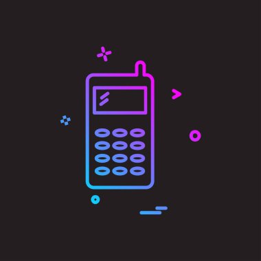 Telefon simgesi tasarım vektörü