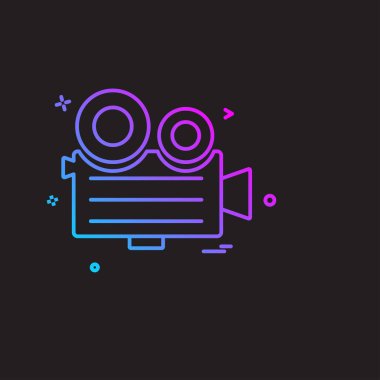 Ortam ve Kamera simgesi tasarım vektörü 