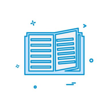 kitap simgesi tasarımı vektör çizimi