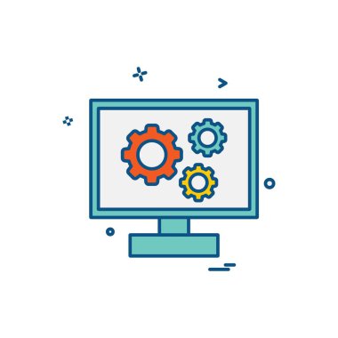 Şirket ofis simgesi tasarım vektörü 