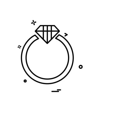 Sevgililer günü simgesi tasarım, renkli vektör çizim