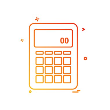 Hesap makinesi simgesi tasarım vektörü