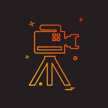 Kamera simgesi tasarım vektörü