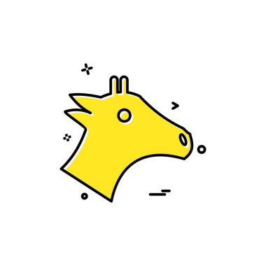 At simgesi tasarım vektörü 