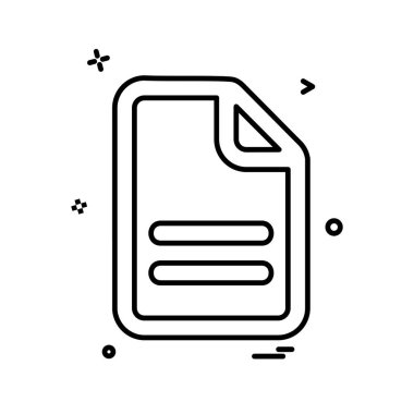 Belge simgesi tasarım vektörü