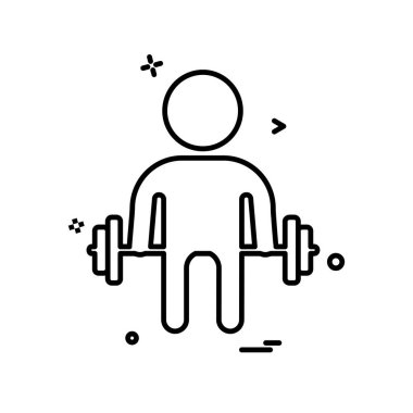 Vücut Oluşturucu simge tasarlamak vektör 