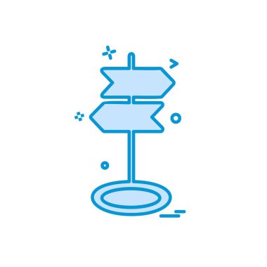 Yön Panosu simgesi tasarım, renkli vektör çizim