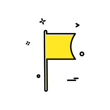 Bayrak simgesi tasarım vektörü