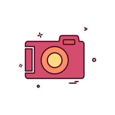 Kamera simgesi tasarım vektörü