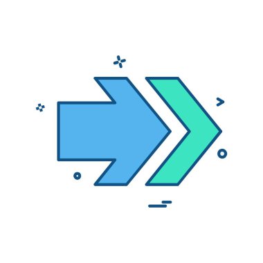 Sağ ok simge tasarlamak vektör