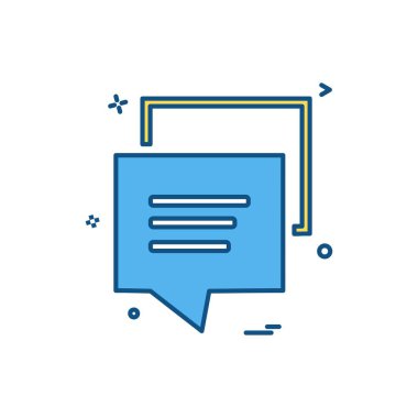 sohbet sms kabarcık simge vektör tasarımı