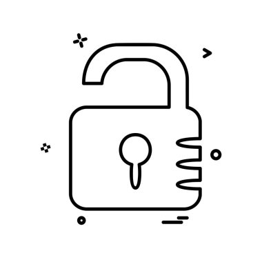 Simge tasarlamak vektör kilitli