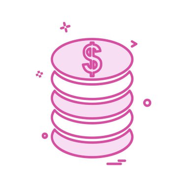 Dolar simgesi tasarım vektörü 