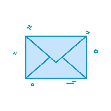 E-posta simgesi tasarım, renkli vektör çizim