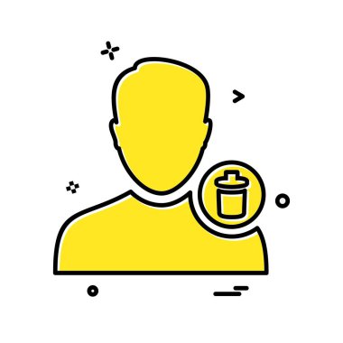 Avatar erkek simge tasarım vektörü