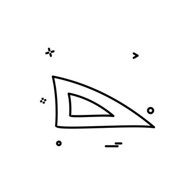 cetvel ölçek üçgen simge vektör tasarımı