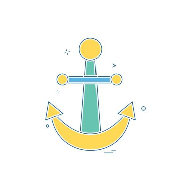 Çapa simge tasarlamak vektör