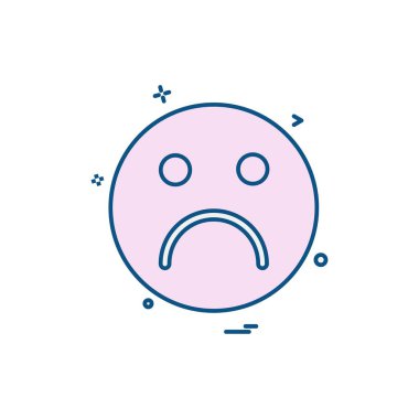 Emoji simgesi tasarım, vektör çizim