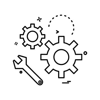 Vites simgesi tasarım vektörü ayarlanıyor