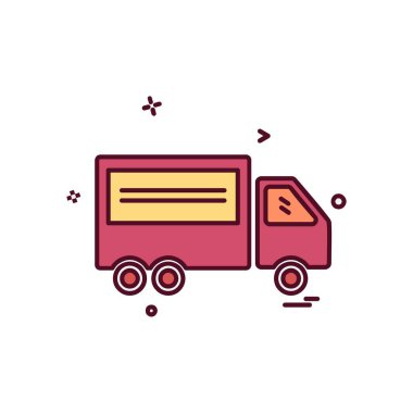 Kamyon simgesi tasarım vektörü
