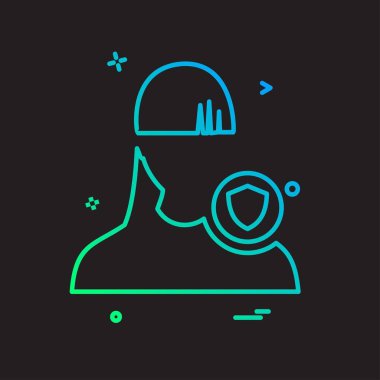 Kadın avatar simge tasarlamak vektör