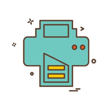 Yazıcı simgesi tasarım vektörü