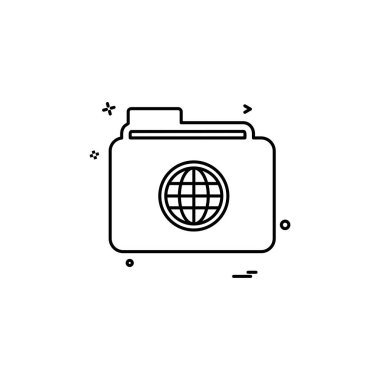 Klasör simgesi tasarım vektör illustr