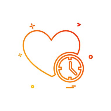 Kalp simgesi tasarım, Sevgililer günü için vektör çizim