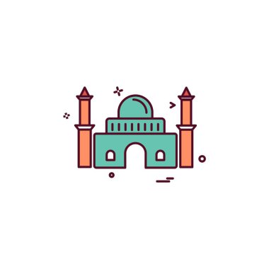 Cami simge tasarlamak vektör 