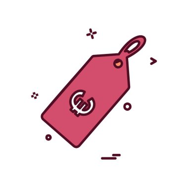 Etiket simgesi tasarım vektörü 