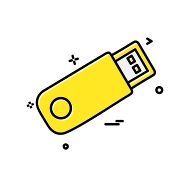 Usb simge tasarım vektörü