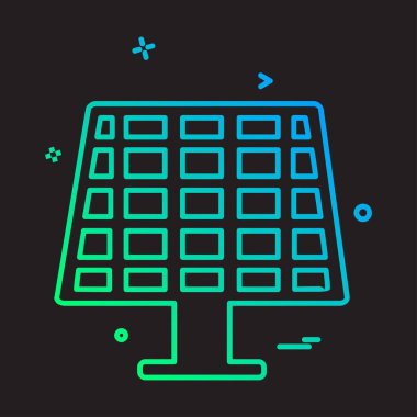 Güneş paneli simge tasarım vektörü