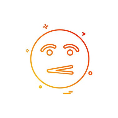 Emoji simgesi tasarım, vektör çizim