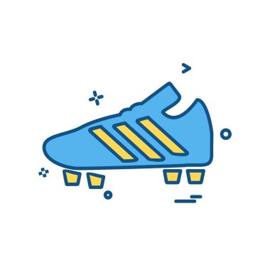 Futbol ayakkabıları simge tasarlamak vektör 