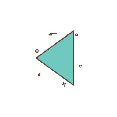 Sol ok simgesi tasarım vektörü