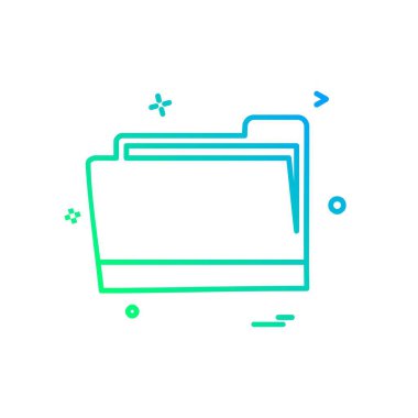 Klasör simge tasarlamak vektör 