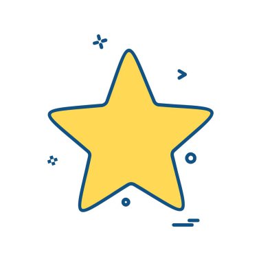 Beyaz arka plan üzerinde yıldız daire basit simgesi