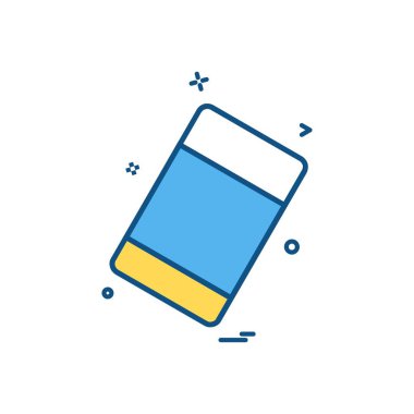 silgi okul kırtasiye simge vektör tasarımı