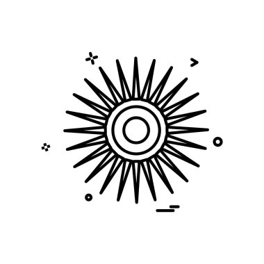 Güneş simgesi tasarım vektörü