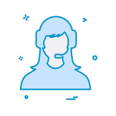 Çağrı merkezi desteği simge tasarlamak vektör 