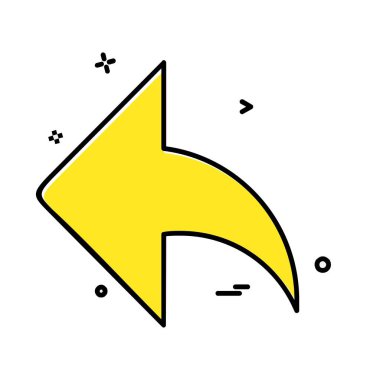 Sol ok simgesi tasarım vektörü