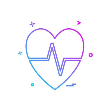 Kalp simgesi tasarım, Sevgililer günü için vektör çizim