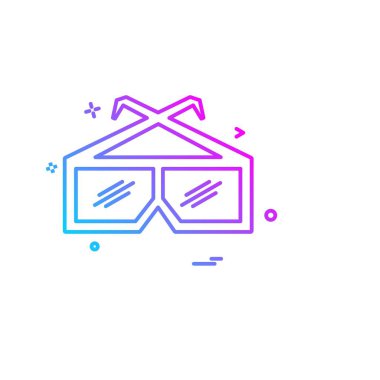 3D gözlük web simgesi