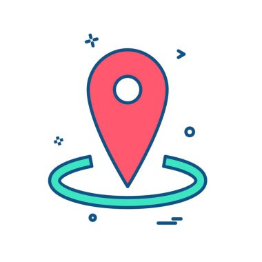 Gezinti simgesi tasarım, renkli vektör çizim