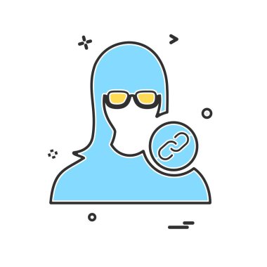 Avatar kadın simge tasarım vektörü