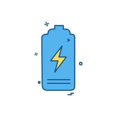 Batarya simgesi tasarım vektörü