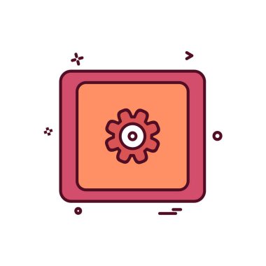 Ayar Dişli simge tasarlamak vektör