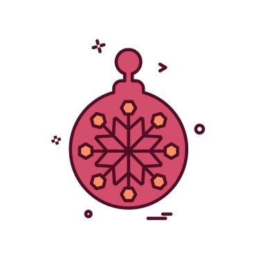 Noel top simge tasarlamak vektör